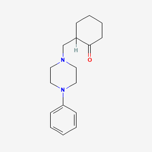 molecular formula C17H24N2O B1230209 2-(4-Phenyl-1-piperazinylmethyl)cyclohexanone CAS No. 735-78-4