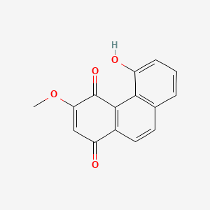 molecular formula C15H10O4 B1230211 5-Hydroxy-3-methoxyphenanthrene-1,4-dione CAS No. 130837-95-5