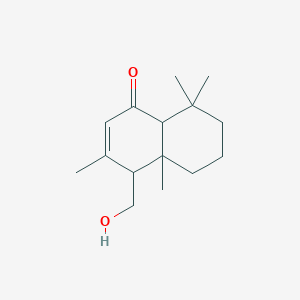 molecular formula C15H24O2 B12302178 4-(hydroxymethyl)-3,4a,8,8-tetramethyl-5,6,7,8a-tetrahydro-4H-naphthalen-1-one 