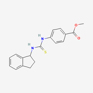 4-[[(2,3-dihydro-1H-inden-1-ylamino)-sulfanylidenemethyl]amino]benzoic acid methyl ester