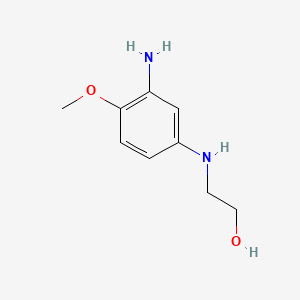 molecular formula C9H14N2O2 B1230247 2-((3-Amino-4-methoxyphenyl)amino)ethanol CAS No. 83763-47-7