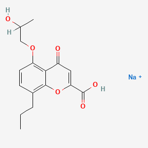 4H-Benzopyran-2-carboxylic acid, 5-(2-hydroxypropoxy)-4-oxo-8-propyl-, monosodium salt