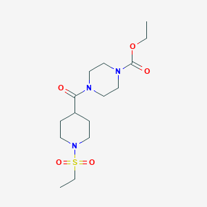 Ethyl 4-{[1-(ethylsulfonyl)piperidin-4-yl]carbonyl}piperazine-1-carboxylate