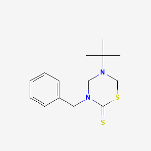 molecular formula C14H20N2S2 B1230298 3-Benzyl-5-tert-butyl-1,3,5-thiadiazinane-2-thione 