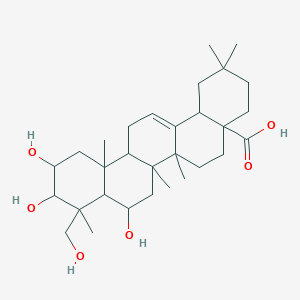 molecular formula C30H48O6 B12303108 Olean-12-en-28-oic acid, 2,3,6,23-tetrahydroxy-, (2a,3b,4a,6b)- CAS No. 37905-13-8