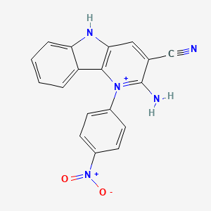 2-amino-1-(4-nitrophenyl)-5H-pyrido[3,2-b]indol-1-ium-3-carbonitrile