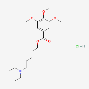 molecular formula C19H32ClNO5 B1230332 5-(N,N-Diethylamino)pentyl-3,4,5-trimethoxybenzoate CAS No. 38243-83-3