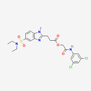 3-[5-(Diethylsulfamoyl)-1-methyl-2-benzimidazolyl]propanoic acid [2-(3,5-dichloroanilino)-2-oxoethyl] ester