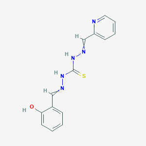 1-[(2-Hydroxyphenyl)methylideneamino]-3-(pyridin-2-ylmethylideneamino)thiourea