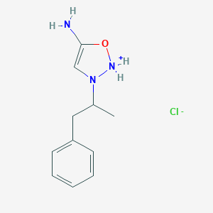 molecular formula C11H16ClN3O B123037 5-Amino-3-(1-methyl-2-phenylethyl)-2,3-dihydro-1,2,3-oxadiazol-2-ium chloride CAS No. 3441-64-3
