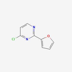 molecular formula C8H5ClN2O B12303948 4-Chloro-2-(2-furyl)pyrimidine 
