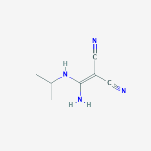 molecular formula C7H10N4 B123040 2-[Amino-(propan-2-ylamino)methylidene]propanedinitrile CAS No. 142415-24-5