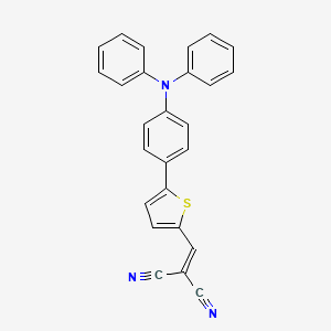 molecular formula C26H17N3S B12304036 2-((5-(4-(Diphenylamino)phenyl)thiophen-2-yl)methylene)malononitrile 