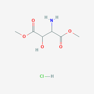 molecular formula C6H12ClNO5 B12304040 1,4-dimethyl (2S,3S)-2-amino-3-hydroxybutanedioate hydrochloride 