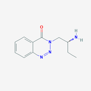 molecular formula C11H14N4O B12304080 rac-(R)-3-(2-aminobutyl)benzo[d][1,2,3]triazin-4(3H)-one 