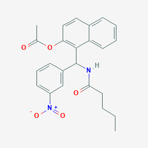 Acetic acid 1-[(3-nitro-phenyl)-pentanoylamino-methyl]-naphthalen-2-yl ester