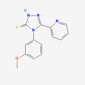 molecular formula C14H12N4OS B12304178 4-(3-methoxyphenyl)-5-(pyridin-2-yl)-4H-1,2,4-triazole-3-thiol 