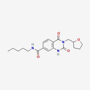 2,4-dioxo-3-(2-oxolanylmethyl)-N-pentyl-1H-quinazoline-7-carboxamide