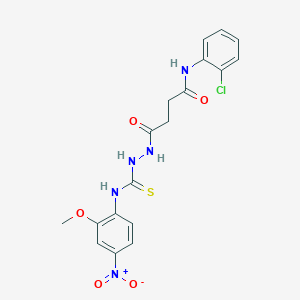 N-(2-chlorophenyl)-4-[[(2-methoxy-4-nitroanilino)-sulfanylidenemethyl]hydrazo]-4-oxobutanamide