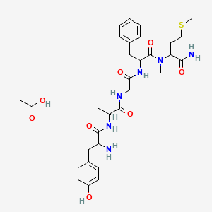 molecular formula C31H44N6O8S B12304253 Metkephamide acetate 
