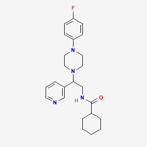 N-[2-[4-(4-fluorophenyl)-1-piperazinyl]-2-(3-pyridinyl)ethyl]cyclohexanecarboxamide