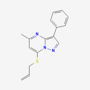 5-Methyl-3-phenyl-7-(prop-2-enylthio)pyrazolo[1,5-a]pyrimidine