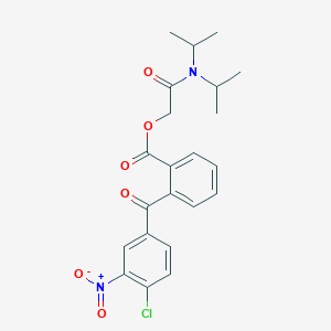 2-[(4-Chloro-3-nitrophenyl)-oxomethyl]benzoic acid [2-[di(propan-2-yl)amino]-2-oxoethyl] ester