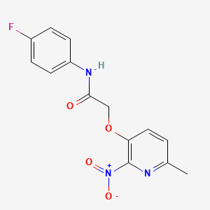 N-(4-fluorophenyl)-2-[(6-methyl-2-nitro-3-pyridinyl)oxy]acetamide