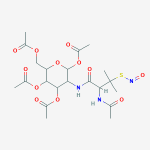 molecular formula C21H31N3O12S B1230452 N-(S-Nitroso-N-acetyl-D,L-penicillamine)-2-amino-2-deoxy-1,3,4,6-tetra-O-acetyl-b-D-glucopyranose 