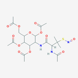 [5-[(2-Acetamido-3-methyl-3-nitrososulfanylbutanoyl)amino]-3,4,6-triacetyloxyoxan-2-yl]methyl acetate