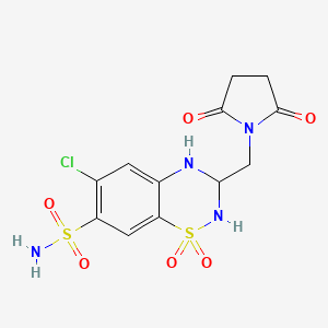 molecular formula C12H13ClN4O6S2 B1230469 Sumetizide CAS No. 32059-27-1