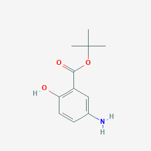 molecular formula C11H15NO3 B123048 Tert-butyl 5-amino-2-hydroxybenzoate CAS No. 155388-93-5