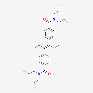 molecular formula C28H34Cl4N2O2 B1230484 3,4-Bis(4-N-bis(2-chloroethyl)carbamoyl)-phenylhex-3-ene CAS No. 51949-55-4