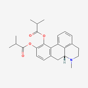 molecular formula C25H29NO4 B1230486 Diisobutyrylapomorphine CAS No. 42337-29-1