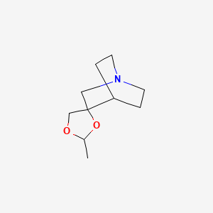 molecular formula C10H17NO2 B1230487 2-Methylspiro-(1,3-dioxolane-4,3')quinuclidine CAS No. 60171-86-0