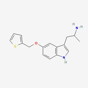 molecular formula C16H18N2OS B1230497 1-[5-(thiophen-2-ylmethoxy)-1H-indol-3-yl]propan-2-amine 