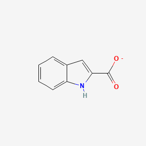 molecular formula C9H6NO2- B1230498 Indole-2-carboxylate 