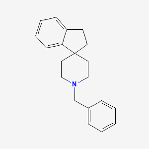molecular formula C20H23N B1230500 1'-(Phenylmethyl)spiro[1,2-dihydroindene-3,4'-piperidine] 
