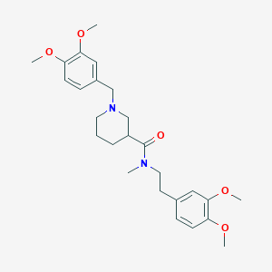 N-[2-(3,4-dimethoxyphenyl)ethyl]-1-[(3,4-dimethoxyphenyl)methyl]-N-methyl-3-piperidinecarboxamide