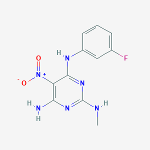 N4-(3-fluorophenyl)-N2-methyl-5-nitropyrimidine-2,4,6-triamine