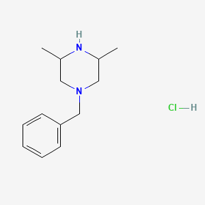 molecular formula C13H21ClN2 B12305302 (3S, 5S)-1-Benzyl-3,5-dimethyl-piperazine hydrochloride 