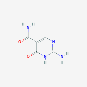 molecular formula C5H6N4O2 B12305359 2-Amino-4-hydroxypyrimidine-5-carboxamide 