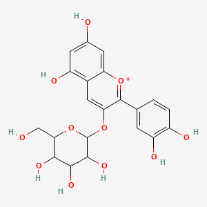 molecular formula C21H21O11+ B1230543 Cyanidin 3-O-galactoside 