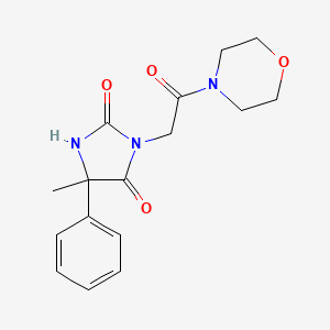 molecular formula C16H19N3O4 B1230550 5-Methyl-3-[2-(4-morpholinyl)-2-oxoethyl]-5-phenylimidazolidine-2,4-dione 