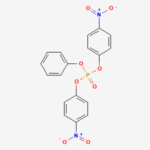 molecular formula C18H13N2O8P B1230566 4-Nitrophenyl phenylphosphonate CAS No. 38873-96-0