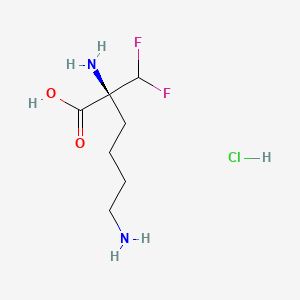 molecular formula C7H15ClF2N2O2 B1230567 alpha-Difluoromethyllysine CAS No. 69955-47-1