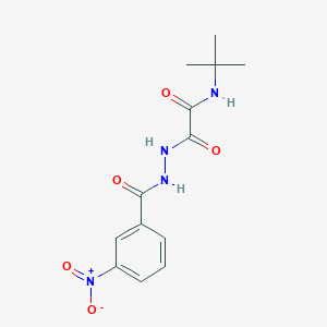 molecular formula C13H16N4O5 B1230573 N-tert-butyl-2-[2-(3-nitrobenzoyl)hydrazinyl]-2-oxoacetamide 