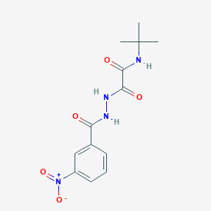 molecular formula C13H16N4O5 B1230573 N-叔丁基-2-[[(3-硝基苯基)-氧代甲基]肼基]-2-氧代乙酰胺 