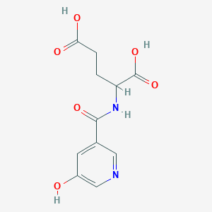 molecular formula C11H12N2O6 B1230574 2-[(5-Hydroxy-pyridine-3-carbonyl)-amino]-pentanedioic acid 