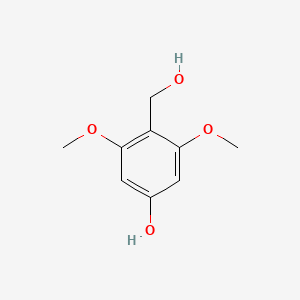 molecular formula C9H12O4 B12305757 4-(Hydroxymethyl)-3,5-dimethoxyphenol 